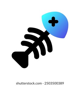 Editable fish bone vector icon. Veterinary, animal, pet care, pet shop. Part of a big icon set family. Perfect for business, web and app interfaces, presentations, infographics, etc