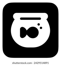 Editable fish bowl vector icon. Veterinary, animal, pet care, pet shop. Part of a big icon set family. Perfect for business, web and app interfaces, presentations, infographics, etc