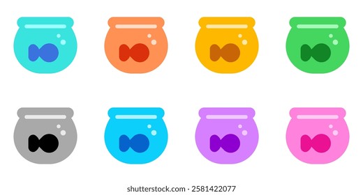 Editable fish bowl vector icon. Veterinary, animal, pet care, pet shop. Part of a big icon set family. Perfect for business, web and app interfaces, presentations, infographics, etc