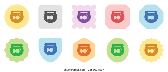 Editable fish bowl vector icon. Veterinary, animal, pet care, pet shop. Part of a big icon set family. Perfect for business, web and app interfaces, presentations, infographics, etc