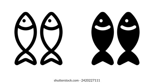 Essbare Fische, Meeresfrüchte, Vektorsymbol. Essen, Restaurant. Teil einer großen Icon-Set-Familie. Perfekt für Web- und App-Schnittstellen, Präsentationen, Infografiken usw.
