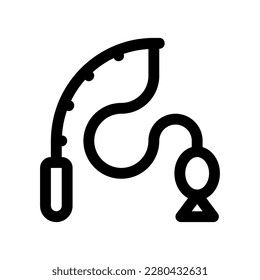 Icono de vector de pesca modificable. Parte de una familia de iconos grandes. Perfecto para interfaces web y de aplicaciones, presentaciones, infografías, etc