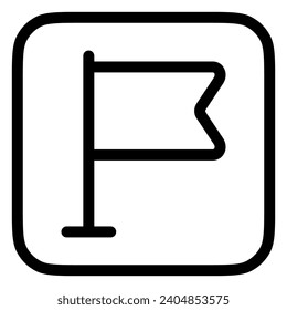 Editable flag, mark vector icon. Map, location, navigation. Part of a big icon set family. Perfect for web and app interfaces, presentations, infographics, etc
