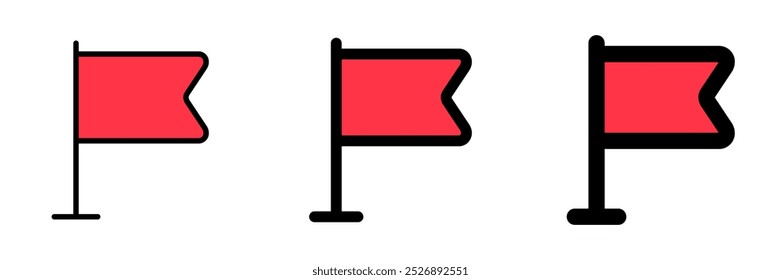 Editable flag, mark vector icon. Map, location, navigation. Part of a big icon set family. Perfect for web and app interfaces, presentations, infographics, etc