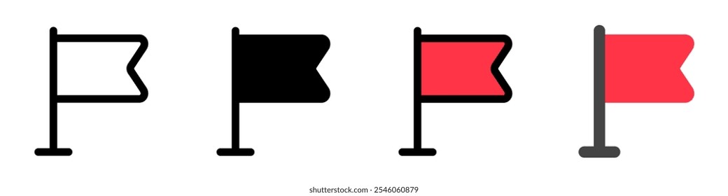 Editable flag, mark vector icon. Map, location, navigation. Part of a big icon set family. Perfect for web and app interfaces, presentations, infographics, etc