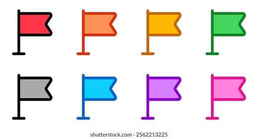 Editable flag, mark vector icon. Map, location, navigation. Part of a big icon set family. Perfect for web and app interfaces, presentations, infographics, etc