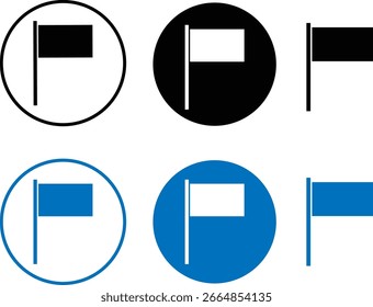 Icono de Vector de marcador de bandera editable, colección de icono de bandera, icono de Vector de bandera. Ilustración vectorial de señalización aislada.
