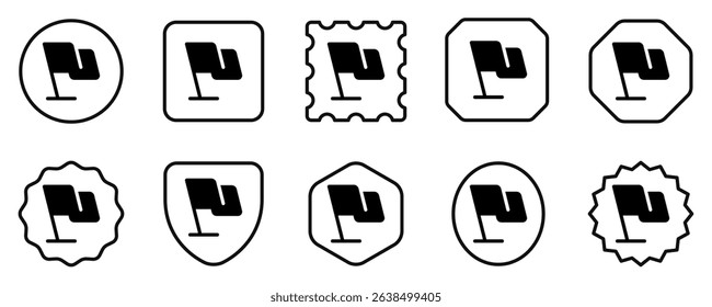 Editable flag vector icon. Part of a big icon set family. Perfect for web and app interfaces, presentations, infographics, etc