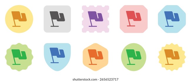 Ícone de vetor de sinalizador editável. Parte de uma grande família de conjuntos de ícones. Perfeito para interfaces web e app, apresentações, infográficos, etc