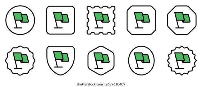 Editable flag vector icon. Part of a big icon set family. Perfect for web and app interfaces, presentations, infographics, etc