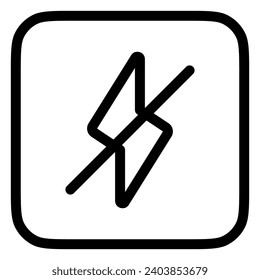 Editable flash off vector icon. Part of a big icon set family. Perfect for web and app interfaces, presentations, infographics, etc