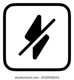 Editable flash off vector icon. Part of a big icon set family. Perfect for web and app interfaces, presentations, infographics, etc