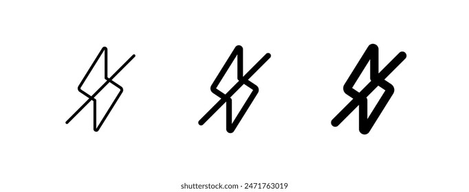 Editable flash off vector icon. Part of a big icon set family. Perfect for web and app interfaces, presentations, infographics, etc