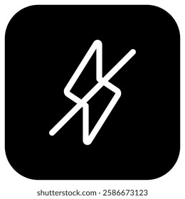Editable flash off vector icon. Part of a big icon set family. Perfect for web and app interfaces, presentations, infographics, etc