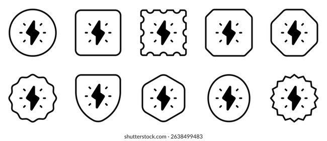 Editable flash on vector icon. Part of a big icon set family. Perfect for web and app interfaces, presentations, infographics, etc