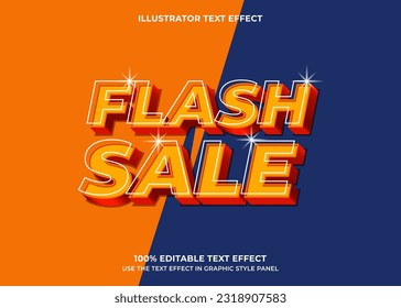 Efecto de texto editable Flash Sale 3D para vectores