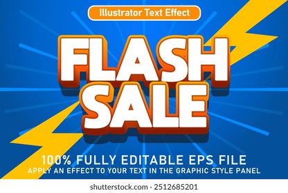 EDITABLE FLASH SALE TEXT EFFECT EPS FILE