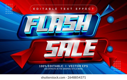 editable flash sale vector text effect with modern style design
