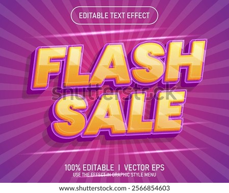 editable flash sale vector text effect with modern style design