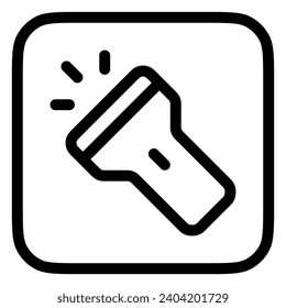 Editable flashlight vector icon. Part of a big icon set family. Perfect for web and app interfaces, presentations, infographics, etc