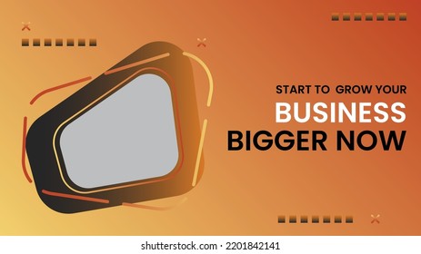 Editable Flat abstract business video thumbnail