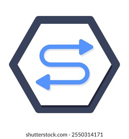 Editable flat design of double Head arrows