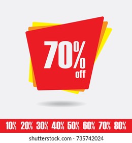 editable flat geometric vector banners, advertising campaign in retail, sale promo marketing, ad offer on shopping. red discount, offer, price, and label design