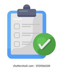 
Editable flat icon of checklist 