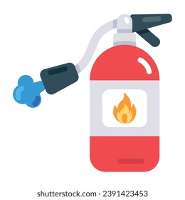 Editable flat icon of a fire extinguisher 