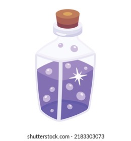 An editable flat icon of potion 