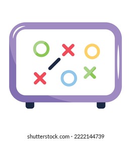 An editable flat icon of project planning 