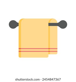 Editable flat icon of towel, body cleaning tool
