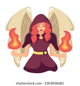 An editable flat illustration of fairy spell 