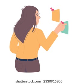 An editable flat illustration of task planning 