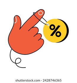 Etiqueta plana editable de oferta de descuento 