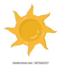 Un estilo plano editable del icono de salida del sol