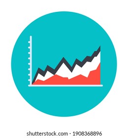 
Editable flat vector design of area graph icon