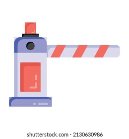 A editable flat vector design of barrier 

