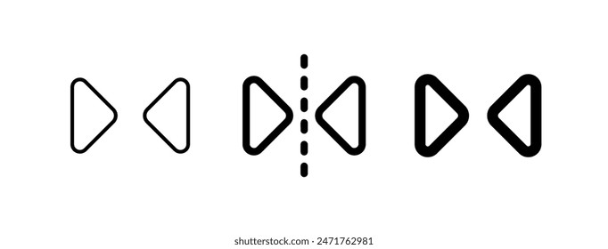 Editable flip horizontal vector icon. Part of a big icon set family. Perfect for web and app interfaces, presentations, infographics, etc