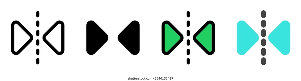 Editable flip horizontal vector icon. Part of a big icon set family. Perfect for web and app interfaces, presentations, infographics, etc