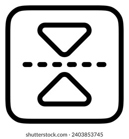 Editable flip vertical vector icon. Part of a big icon set family. Perfect for web and app interfaces, presentations, infographics, etc