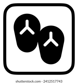 Editable flip-flop vector icon. Part of a big icon set family. Perfect for web and app interfaces, presentations, infographics, etc