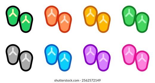 Editable flip-flop vector icon. Part of a big icon set family. Perfect for web and app interfaces, presentations, infographics, etc