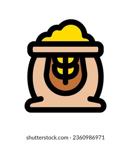 Editable flour, wheat, sack vector icon. Food, farm, grocery, harvest. Part of a big icon set family. Perfect for web and app interfaces, presentations, infographics, etc