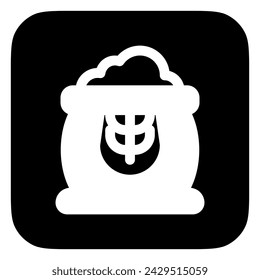 Editable flour, wheat, sack vector icon. Food, farm, grocery, harvest. Part of a big icon set family. Perfect for web and app interfaces, presentations, infographics, etc