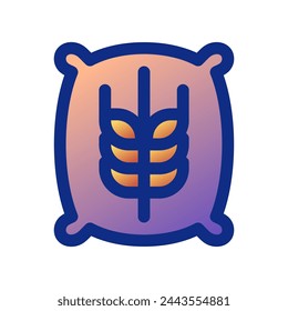 Editable flour, wheat, sack vector icon. Food, farm, grocery, harvest. Part of a big icon set family. Perfect for web and app interfaces, presentations, infographics, etc