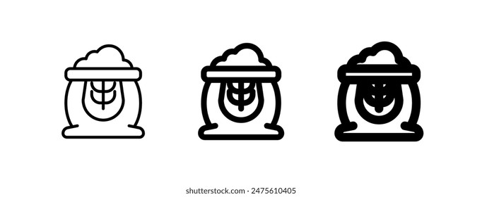 Editable flour, wheat, sack vector icon. Food, farm, grocery, harvest. Part of a big icon set family. Perfect for web and app interfaces, presentations, infographics, etc