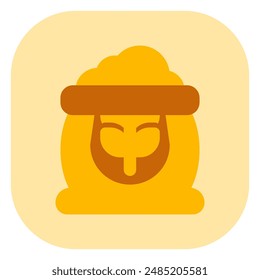 Editable flour, wheat, sack vector icon. Food, farm, grocery, harvest. Part of a big icon set family. Perfect for web and app interfaces, presentations, infographics, etc