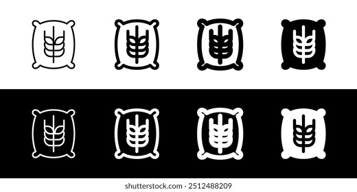 Editable flour, wheat, sack vector icon. Food, farm, grocery, harvest. Part of a big icon set family. Perfect for web and app interfaces, presentations, infographics, etc
