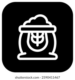 Editable flour, wheat, sack vector icon. Food, farm, grocery, harvest. Part of a big icon set family. Perfect for web and app interfaces, presentations, infographics, etc